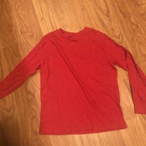 Red long sleeved shirt